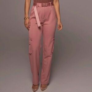 Jluxlabel cargo fit pants brown